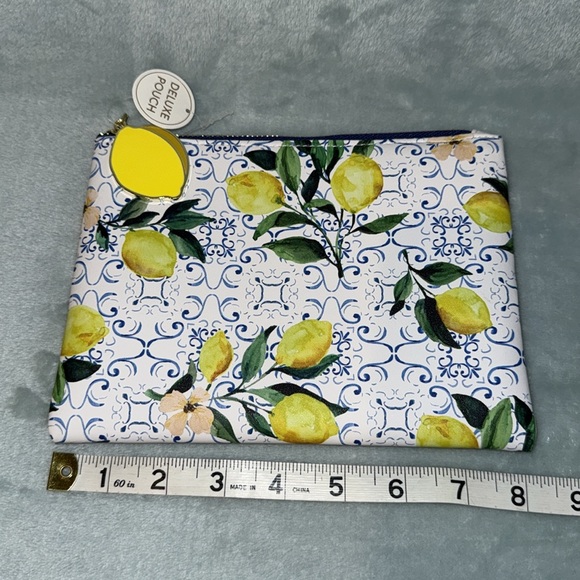 Kate Eldridge Lemon Print Deluxe Pouch - Picture 4 of 7